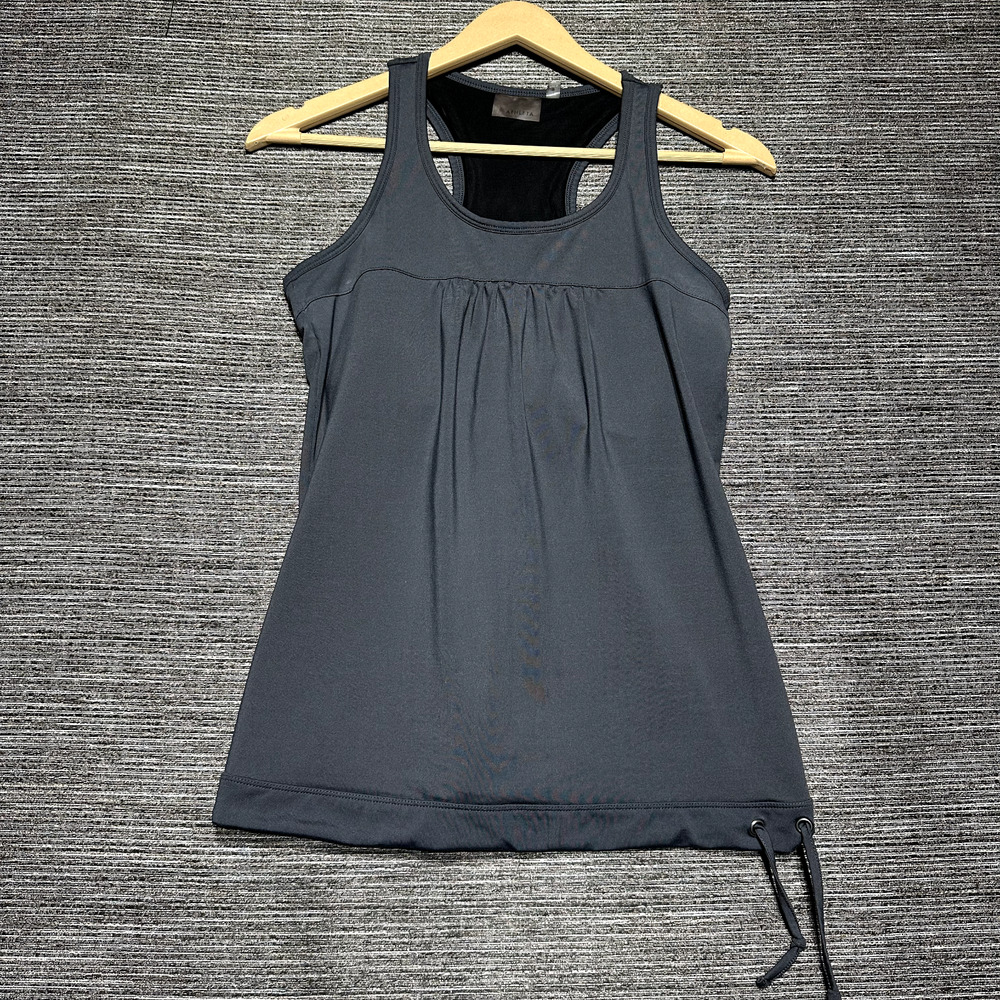 Athleta Racerback Tinker Tank Top T Shirt Women's S Blue Gray 903773